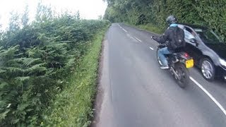 preview picture of video 'Buzzed by a Motorcyclist in Woldingham'