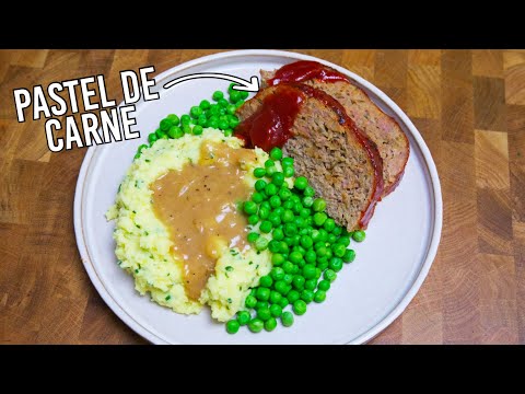 Pastel de carne americano con dos guarniciones