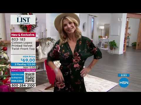 Colleen Lopez Printed Velvet TwistFront Top