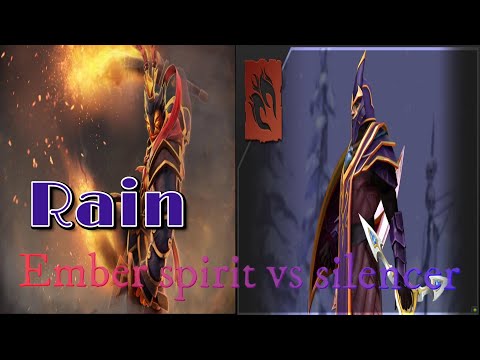 Rain ember spirit vs silencer dota 2
