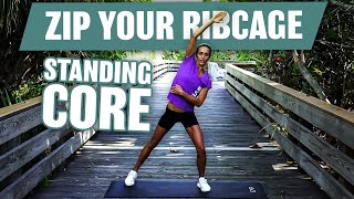 How to Zip Your Ribcage | Standing Core Workout!