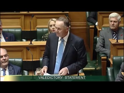 Valedictory Statement– John Key