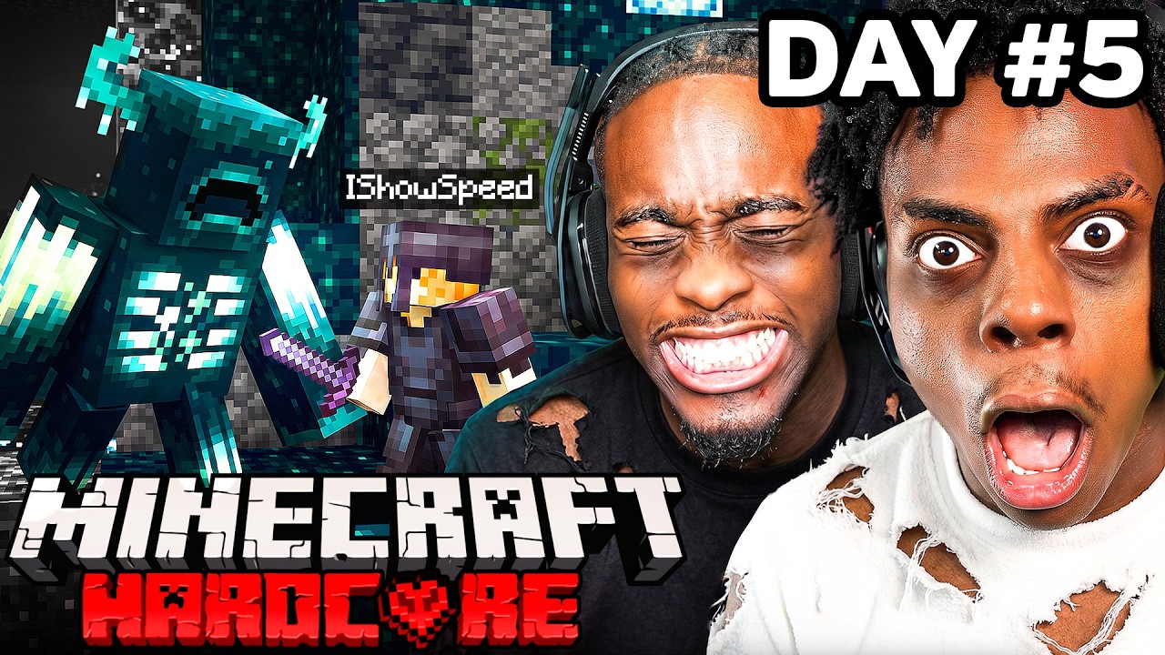 MINECRAFT HARDCORE ALL BOSSES DAY 5🍄🔨🧟‍♂️ft. KaiCenat