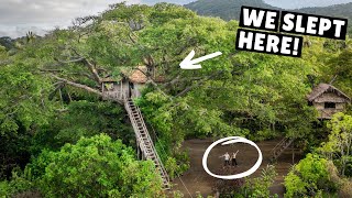 WE SLEPT IN A JUNGLE TREEHOUSE (overlooking an active volcano) - YouTube