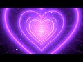 Bg Animation | Heart Tunnel💜Purple Heart Background Loop 8 Hours-SCOK