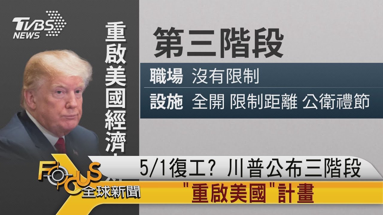 5/1復工？川普公布三階段「重啟美國」計畫
