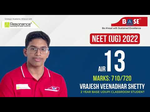 Vrajesh Veenadhar Shetty AIR 13 Holder in NEET 2022 Speaks Up his Mind About ResoBase