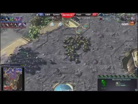 GSL scared roach surrounded by banelings (Symbol vs Flash in Code A)