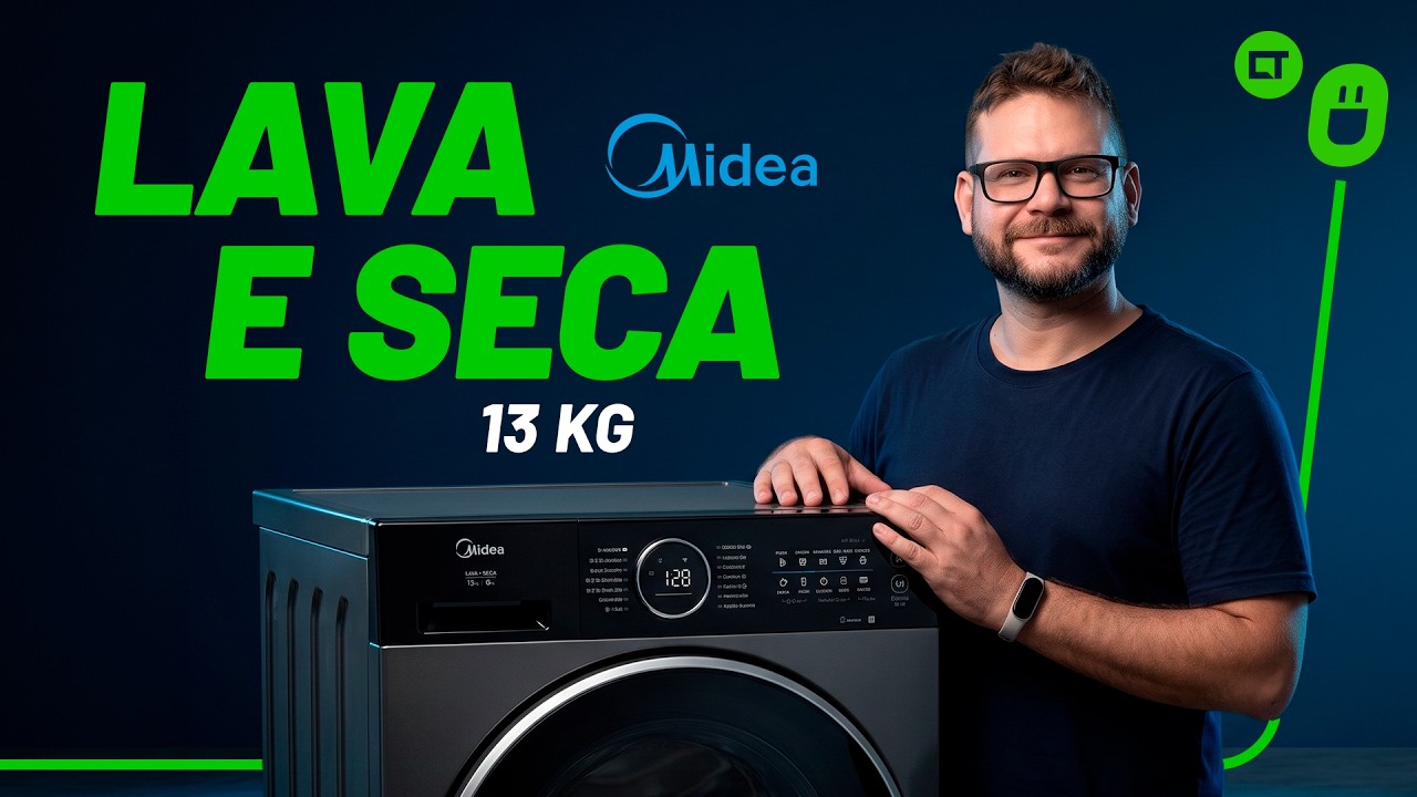 Miniatura da avaliação em vídeo de Lava e Seca Midea Titanium Slim 11,5kg Inverter Conectada