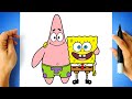 How to DRAW SPONGEBOB and PATRICK STAR step by step