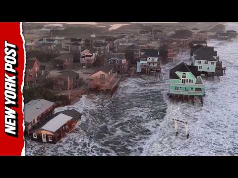 Raging Waves Destroy North Carolina Coast After 10th Home Collapse