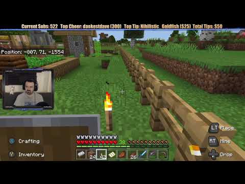Minecraft "Chill Stream" May 27, 2019 pt2 - Torch-Bearer and Hole-Filler