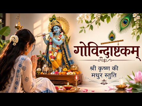 गोविन्दाष्टकम् 🙏 | श्री कृष्ण की मधुर स्तुति | Govindashtakam | Peaceful Krishna Bhajan