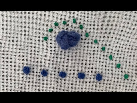 Sticken G1 - Knötchenstich für Rechtshänder*innen; kommentiert