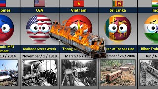 Biggest train accidents in different countries 😥