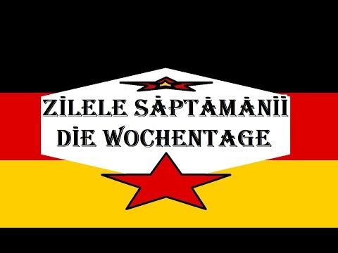 Invata Germana | VOCABULAR | Zilele saptamanii - Die Wochentage
