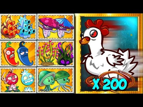 Random 40 Best Pair Team Plants vs 300 Chicken Zombies - PvZ 2 Battlez v10.6.1