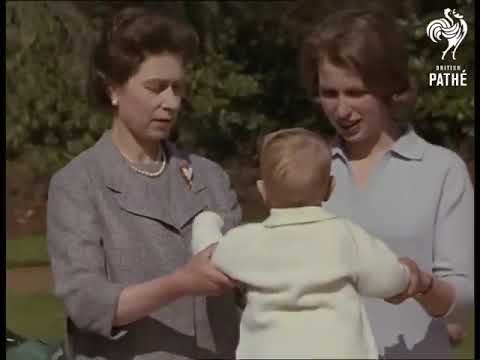 Thumbnail for QUEEN ELIZABETH II PRINCE PHILIP CHARLES ANNE & ANDREW ON HOLIDAY AT WINDSOR CASTLE BERKSHIRE 1965