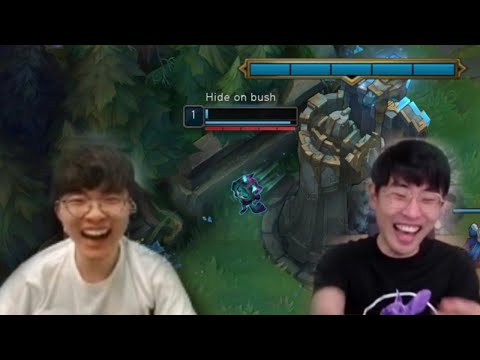 Trying to Tower Dive Faker... LOL  - Best of LoL Highlights (Translated)