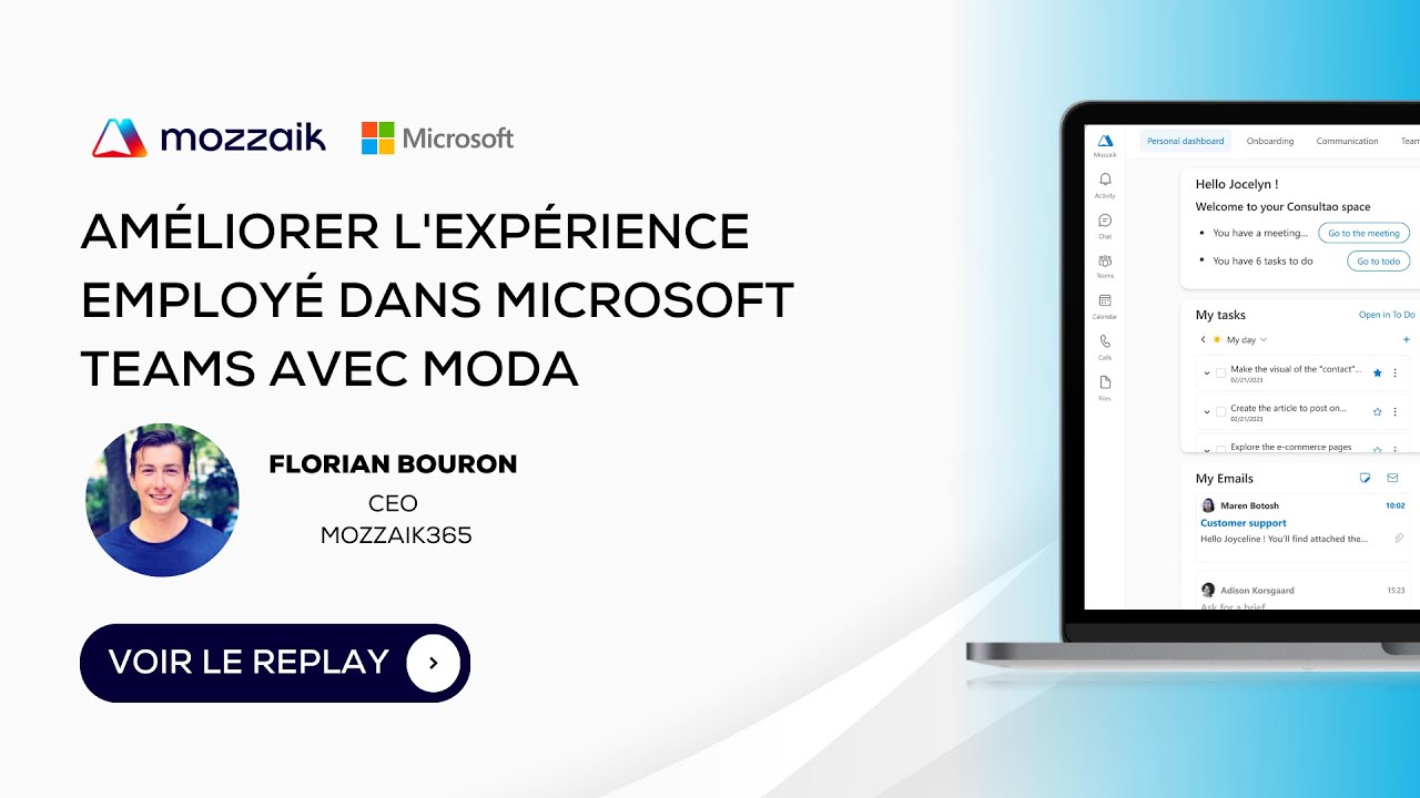 Vídeo del lanzamiento de MODA en Microsoft Francia por Mozzaik365