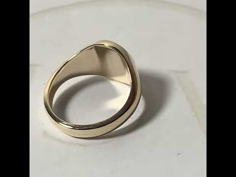 9ct Solid Yellow Gold 11X9mm Lady’s or Child's Oval Signet Ring