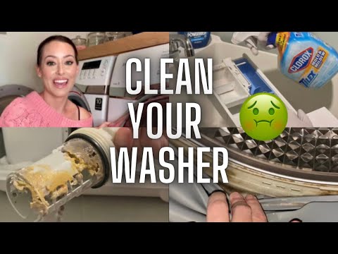 HOW TO DEEP CLEAN YOUR WASHING MACHINE - GET RID OF FUNKY FRONT LOADER ODOR!