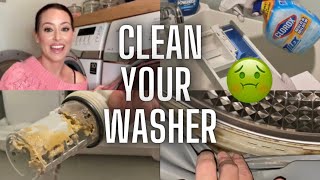 HOW TO DEEP CLEAN YOUR WASHING MACHINE - GET RID OF FUNKY FRONT LOADER ODOR!