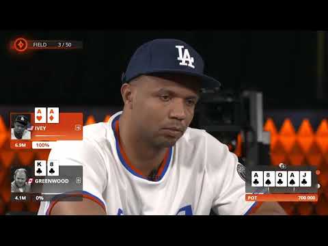 Phil Ivey QUADS v Sam Greenwood NUT FLUSH | partypoker Classic Hands