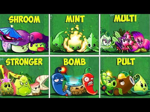 Random 6 Type Of Team Plants Battlez - Who Will Win? - PVZ 2 Team Plant vs Team Plant
