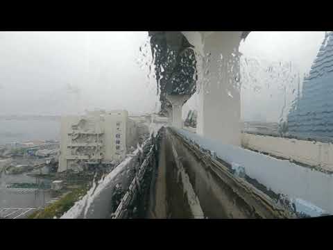【4K】ゆりかもめ 雨の日 Tokyo Yurikamome Line train cab view Rainy day