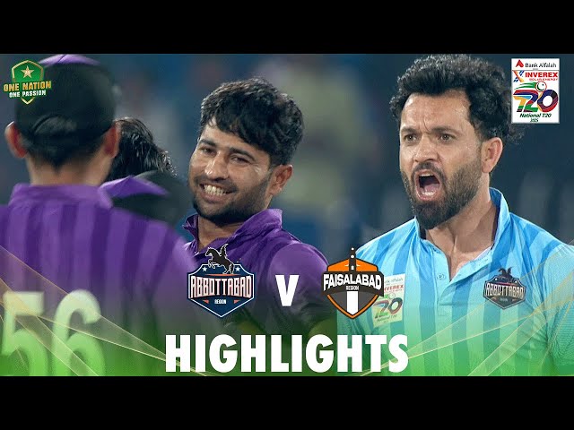 Full Highlights | Abbottabad vs Faisalabad | Match 21 | National T20 Cup 2025 | PCB | M2L1A