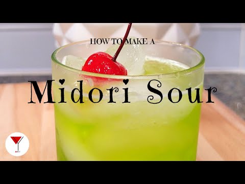 Midori Sour | How to make a cocktail with Melon Liqueur, Vodka and Sweet & Sour Mix