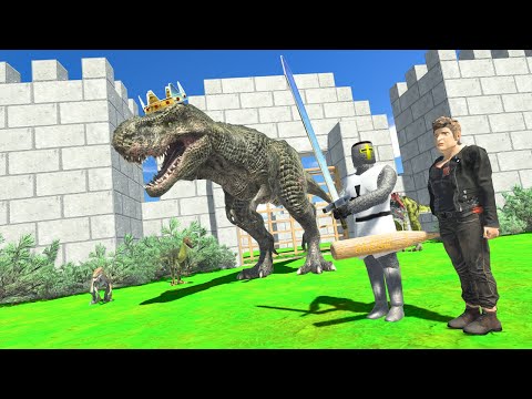 ALL HUMANS ENEMIES attack KING T REX ARBS Animal Revolt Battle Simulator