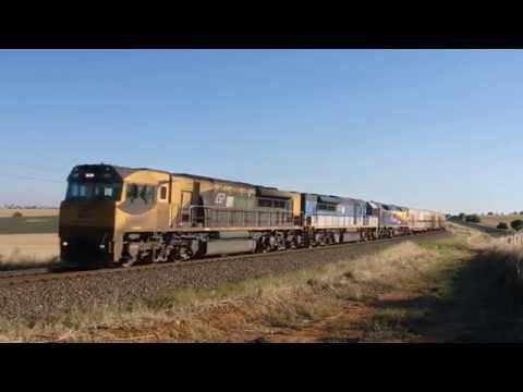 Junee Trains LDP009, LDP002 & 42206 with 5BM7