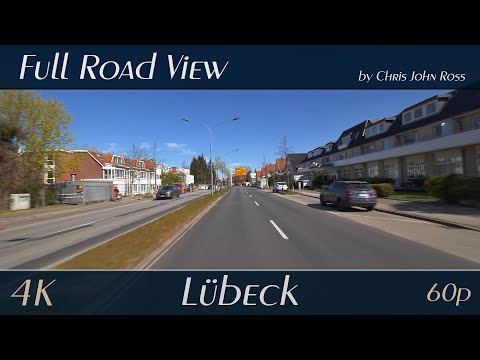 Lübeck, Germany: St. Jürgen, St. Gertrud - St. Jürgen Ring, Wallbrechtstraße, B75 - 4K (2160p/60p)