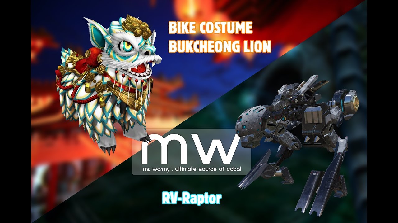 CABAL Transcendence New Bike RV-Raptor and New Bike Costume Bukcheong Lion