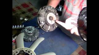 Bad Fan Clutch Demonstration (Causes high head pressure in A/C system)
