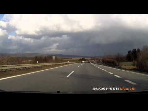 Cała trasa Wiedeń - Kraków przez Brno, Olomouc, Ostrawa 08.02.2013 | MiVue 358 Full HD