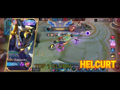 MANIAC - Top 1 Global Helcurt [ Bosozoku ] - MVP Gameplay [Burst Damage] - Mobile Legends Bang Bang