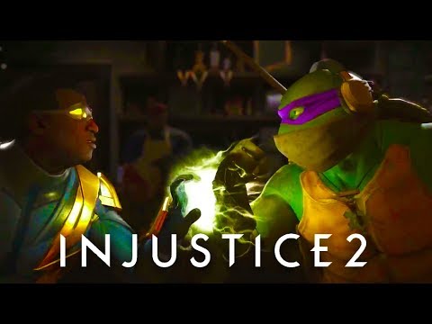 Injustice 2 - Donatello Vs  Black Lightning All CLASH (Dialogues)