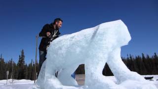 Climbing A Headless Ice Bear