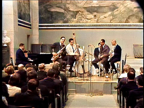 Charles Mingus  Sextet, at the University Aula, Oslo, Norway, april 12th, 1964 (colorized)