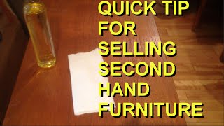 quick tip for selling second hand furniture