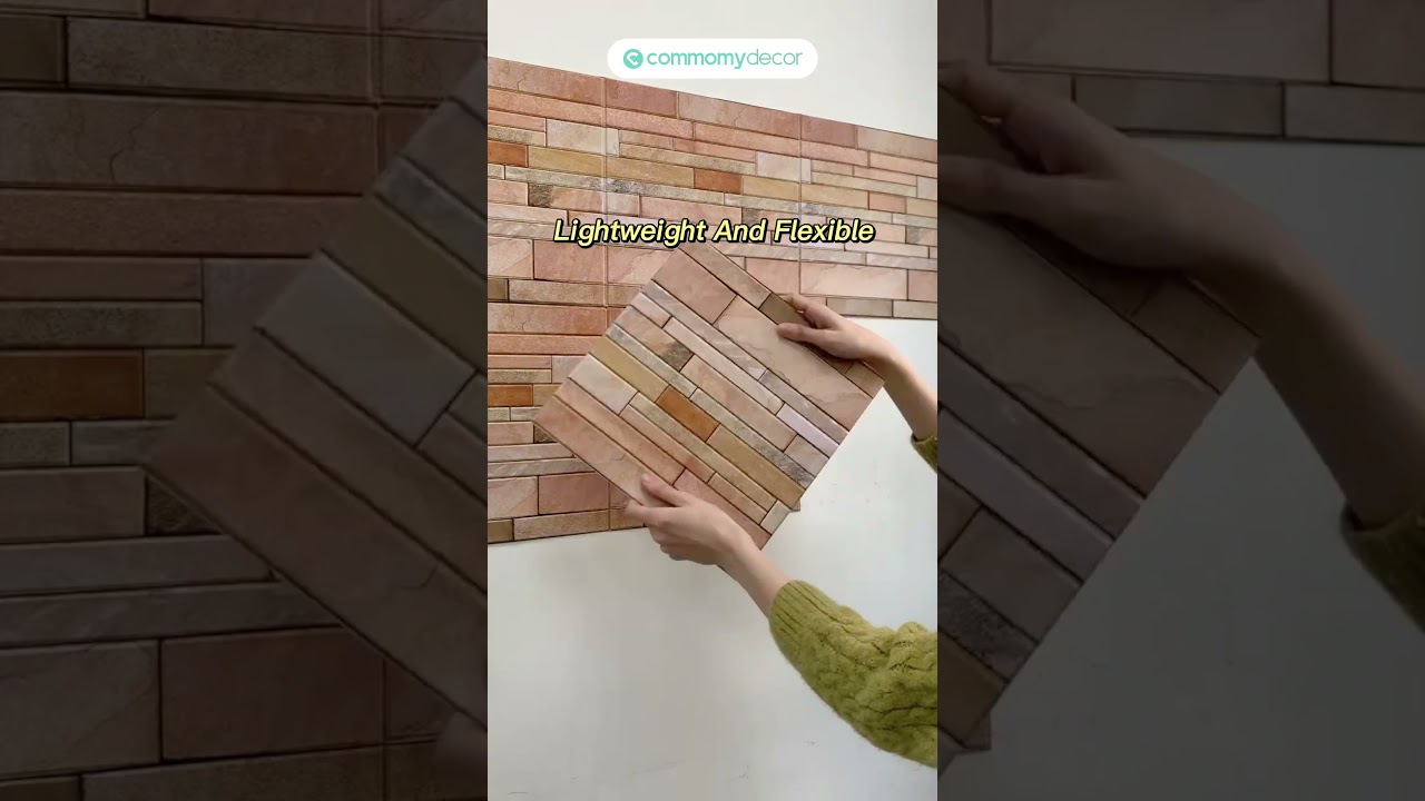 Enhance your space with the affordable luxury of our 3D faux stone wall tiles | COMMOMY DECOR