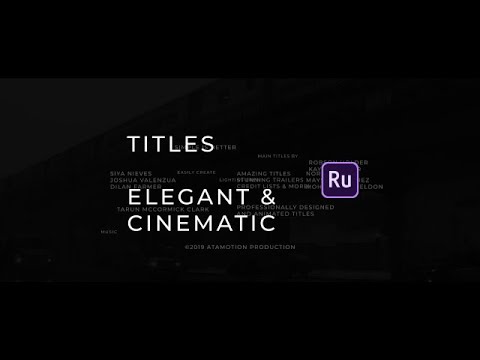Titles Elegant Cinematic Pack 4 Premiere Rush Templates