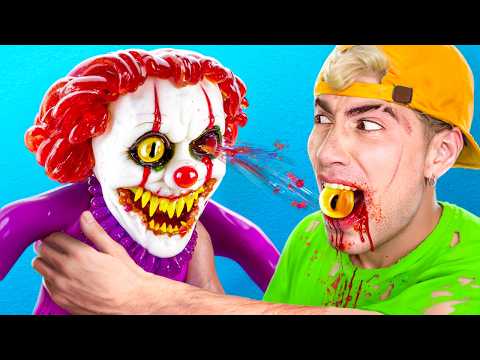 EATING HORROR FOOD !!