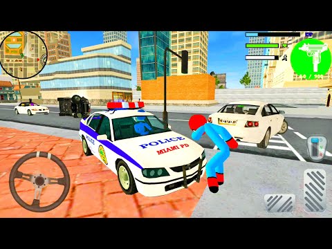 Stickman Destroyer Simulator - Spider Policeman With Guns - Android Gameplay