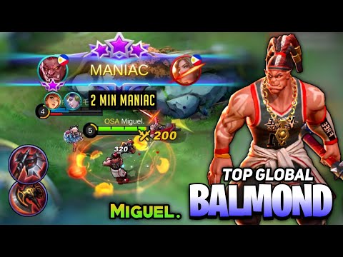 MANIAC in 2 Minute! Balmond Jungle Gameplay [ Top Global Balmond Best Build 2021 ] By Miguel. - MLBB