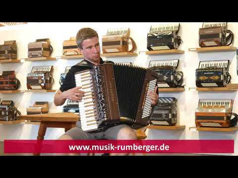 Akkordeon Brandoni Mod 147W LI - Gold Stained Mahagony Black - Czardas (Monti) / Unterleiten-Marsch