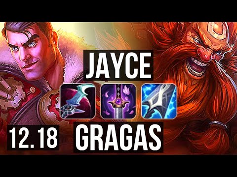 JAYCE vs GRAGAS (TOP) | 10/1/9, 1.4M mastery, 600+ games | KR Master | 12.18